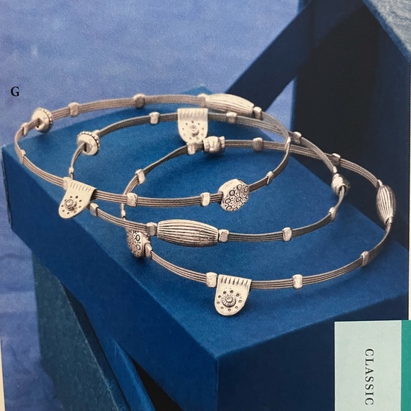 Silpada ‘HAIKU’ Sterling Silver Bracelet Trio Set B2185 - Picture 3 of 15